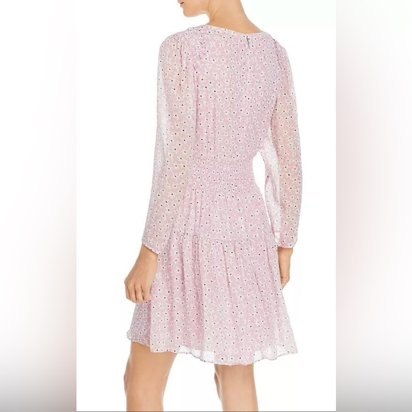 Rebecca Taylor Star Fleur Faux Wrap Short Dress (Pink Orchid) -Sz 6 NWT - Picture 3 of 4